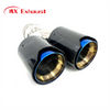 M Performance Titanium Blue Burnt Exhaust Carbon Fiber Tailpipe Muffler Tips for B*MW