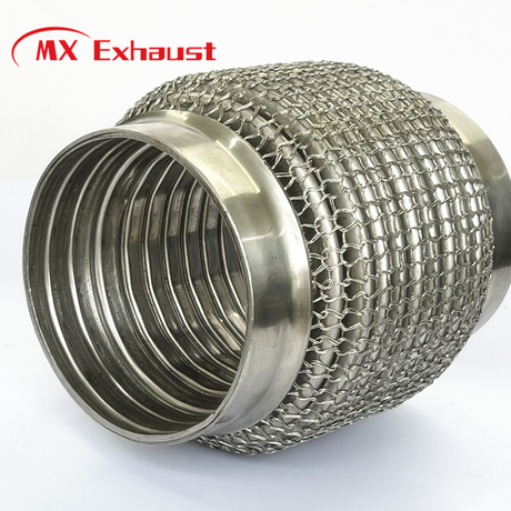 Universal Exhaust Flex Pipe with Outer Wire Mesh Interlock Layer