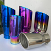 Exhaust Tip Muffler in Double Wall Thickness Dual Outlet