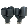 High Performance Black Painted Exhaust Tip with Dual Outlet in Carbon Fiber