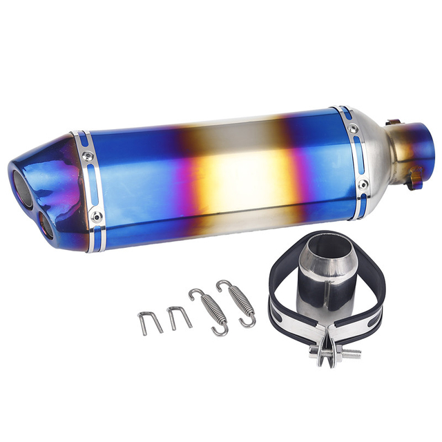 High Performance Small Hexagon Double Hole Exhaust Pipe Motorcycle Muffler