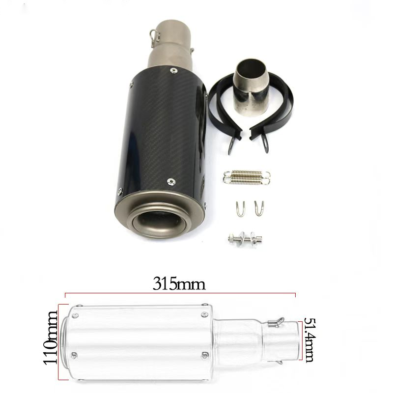 SC Project Universal Motorcycle Exhaust System Stainless Steel 51mm 60mm Exhaust Muffler Pipe