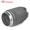 Universal Exhaust Flex Pipe with Outer Wire Mesh Interlock Layer