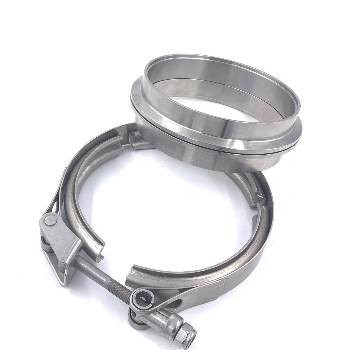 Quick Release V Band Clamps Kits in Stainless Steel with Flange for Exhaust Pipe