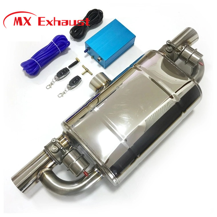 T Type Universal Exhaust Valvetronic Valed Muffler with Cutout Vacuum Valve 