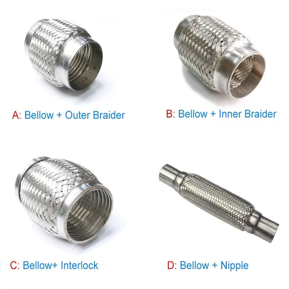 Universal Exhaust Flexible Tube with Outer Braid
