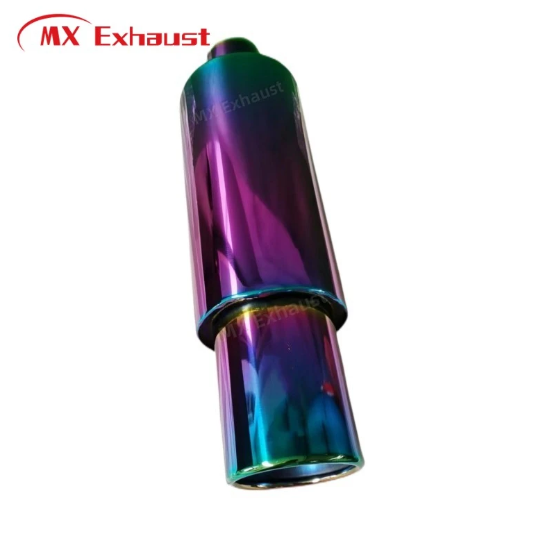 High Flow Exhaust Muffler HKS with Titanium Blue Burnt