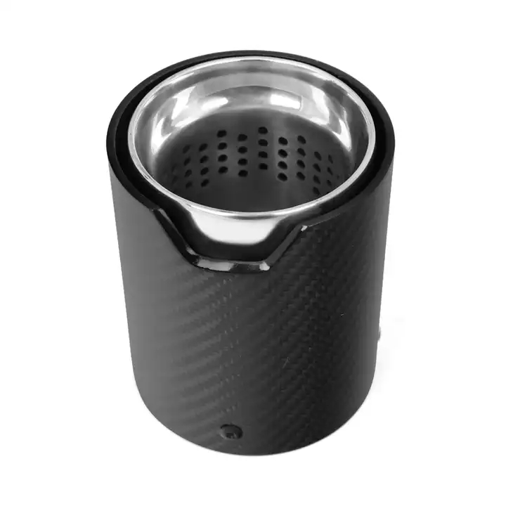 Hot Sales Carbon Fiber Exhaust Tip Silver 304 Stainless Steel Muffler Pipe For BMW