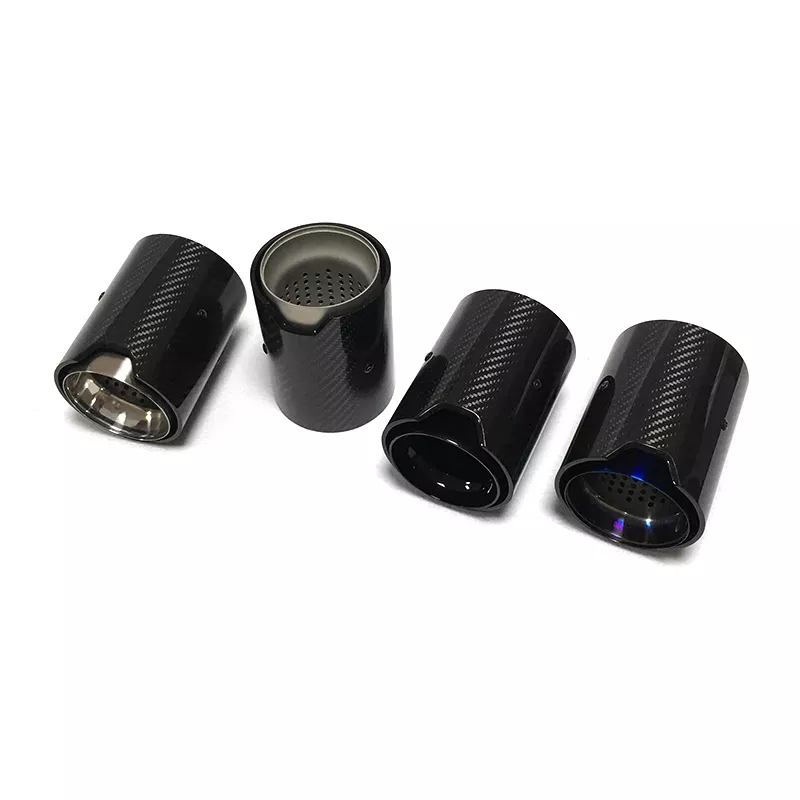 M5 Real Matte Black Carbon Fiber Exhaust Tips Muffler Pipe for BMW F90 M5 Inlet 76mm