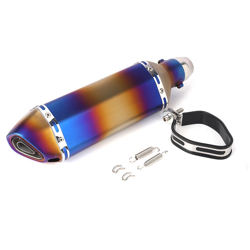 High Performance Small Hexagon Double Hole Exhaust Pipe Motorcycle Muffler