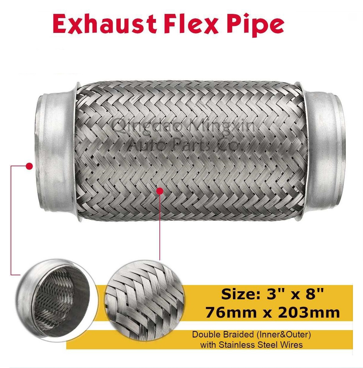 High Quality Exhaust Flexible Pipe with Inner Braid