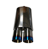 Exhaust Muffler in Stainless Steel with Blue Burnt Dural Outlet