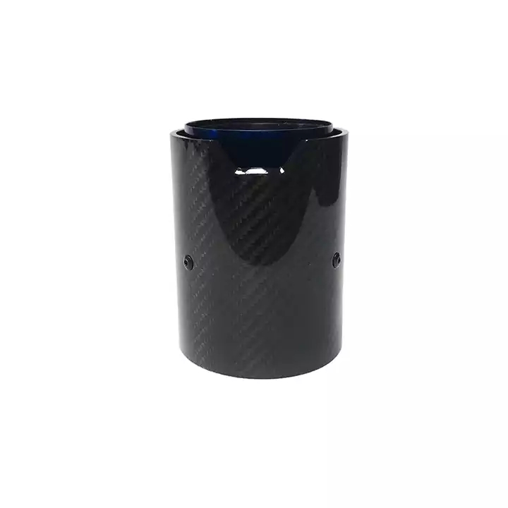 Universal Burnt Blue Carbon Fiber Exhaust Tip Stainless Steel Muffler Pipe For BMW 1234 Series M2 M3 M4 M5 Exhaust Pipe 