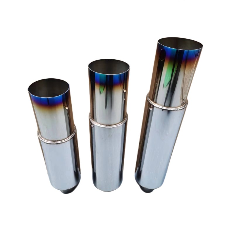 High Performance Exhaust Muffler HKS with Titanium Blue Burnt