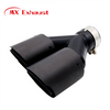 High Performance Black Painted Exhaust Tip with Dual Outlet in Carbon Fiber