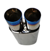 Exhaust Muffler in Stainless Steel with Blue Burnt Dural Outlet