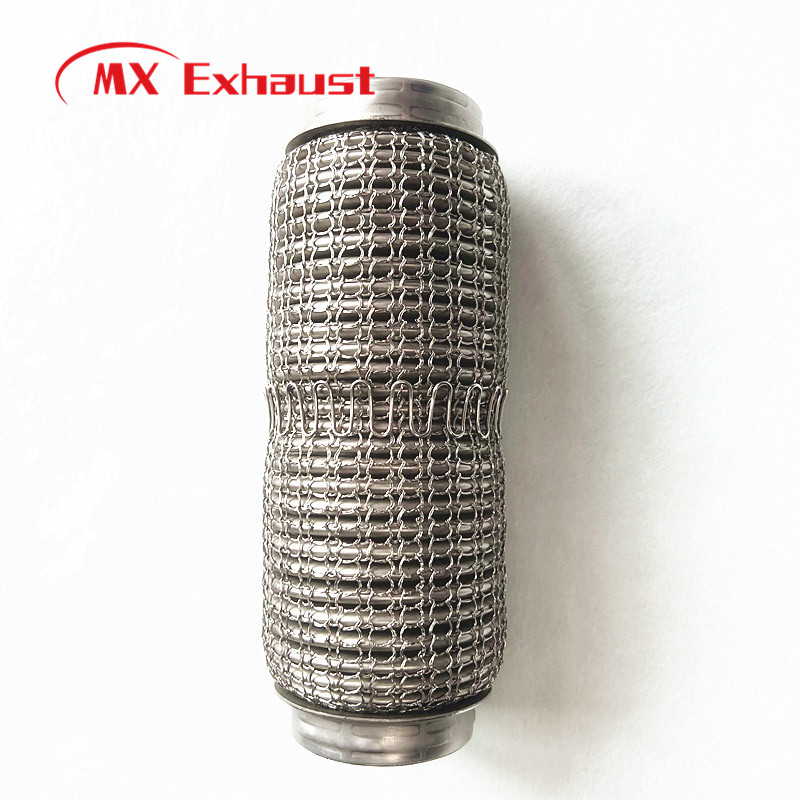 Universal Exhaust Flex Pipe with Outer Wire Mesh Interlock Layer